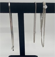 3 Assorted Necklaces - Assorted 925, Rope, Italy,