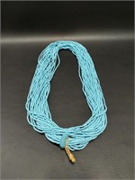 Turquoise Shade Seed Bead Necklace