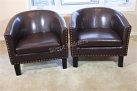 Bonded Leather Tub Chairs