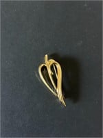 Napier Gold-Tone Heart Brooch