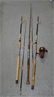 Assorted Fishing Rods - Ted Williams Reel