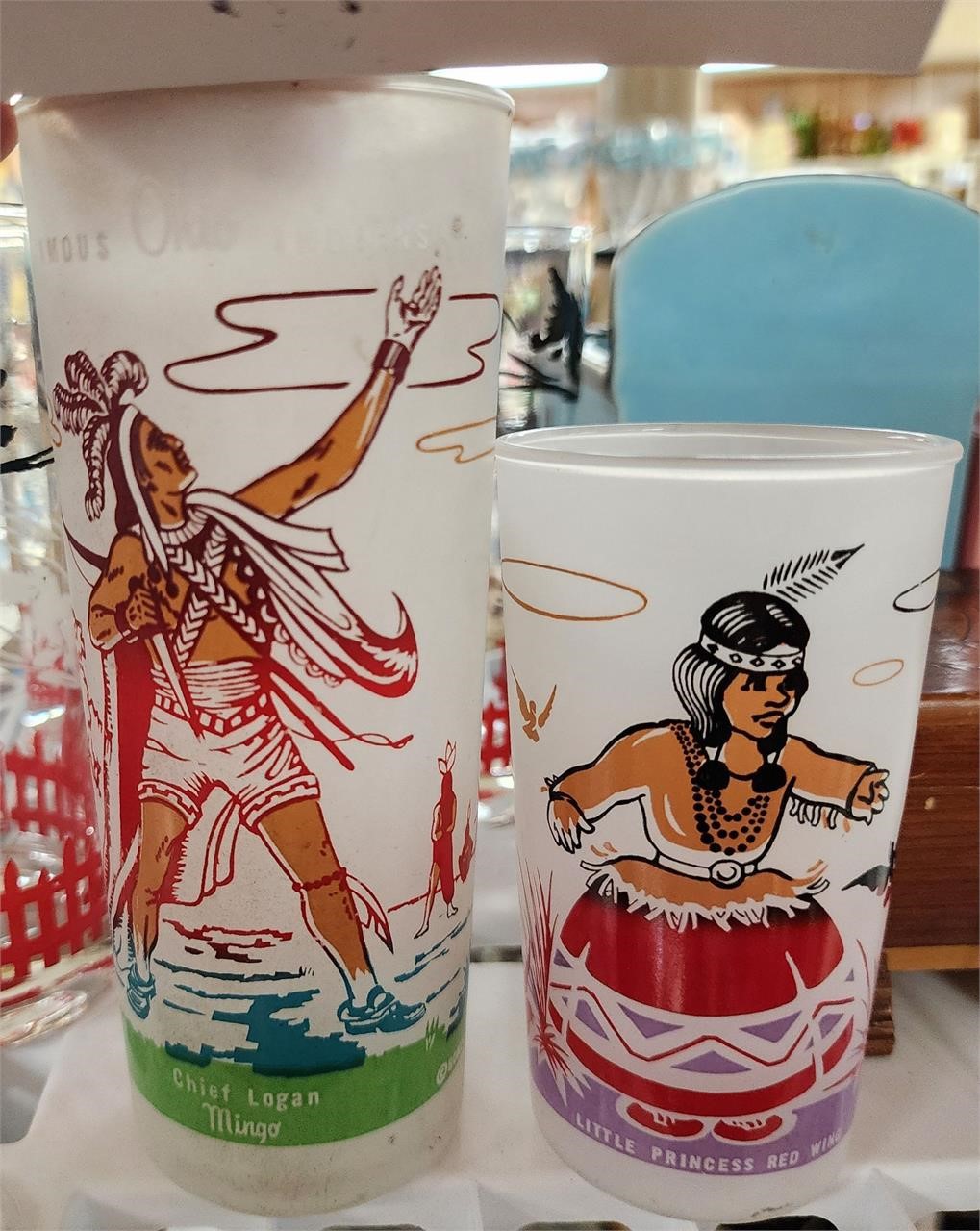 Indian Frosted Tumblers