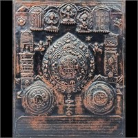 A Very Fine Antique Tibetan Copper Repoussé Thangk
