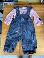 girls two-piece Carhartt outfit size 3 months