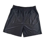 Black Polyester Shorts for Men-XL