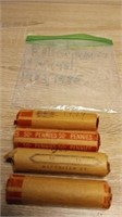 Rolled Pennies 1979, 1981, 1982, & 19851974