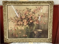 Framed/Matted Floral Wall Art 24"x24"