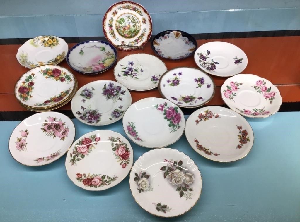 Vtg. porcelain saucers