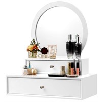 CHARMAID 2-in-1 Vanity Mirror with 2 Removable Dra