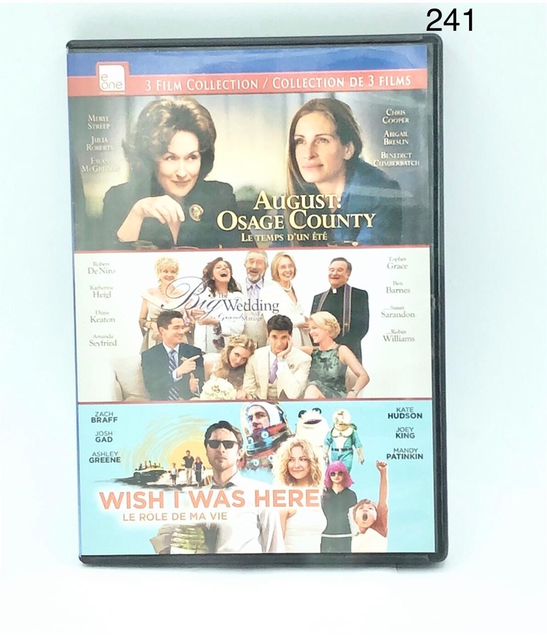 3 film set DVD August:Osage County/Big Wedding