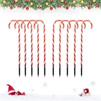 Barzee Candy Cane Pathway Lights 27' 10 Pack