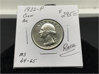 1932-P Washington Quarter Dollar