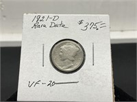 1921-D Mercury Dime