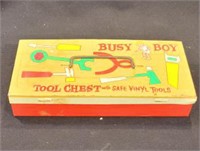 VTG  Ohio Art Busy Boy Tool Chest Contains 2 Tools