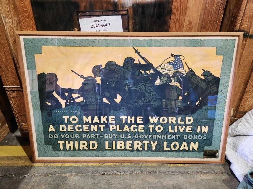 World War 1 Third Liberty Loan Framed Poster