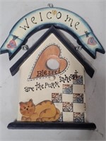 "Welcome" Birdhouse Decoration Sign