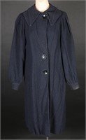 1950's Swing Coat- Navy Blue Textured Fabric