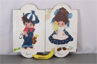 1980 "Sugar" & "Spice" Hand-Painted Wood Panels