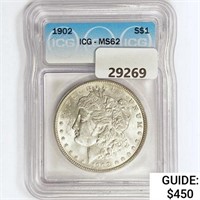 1902 Morgan Silver Dollar ICG MS62