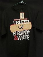 I Bleed Burgundy and White Shirt Size M