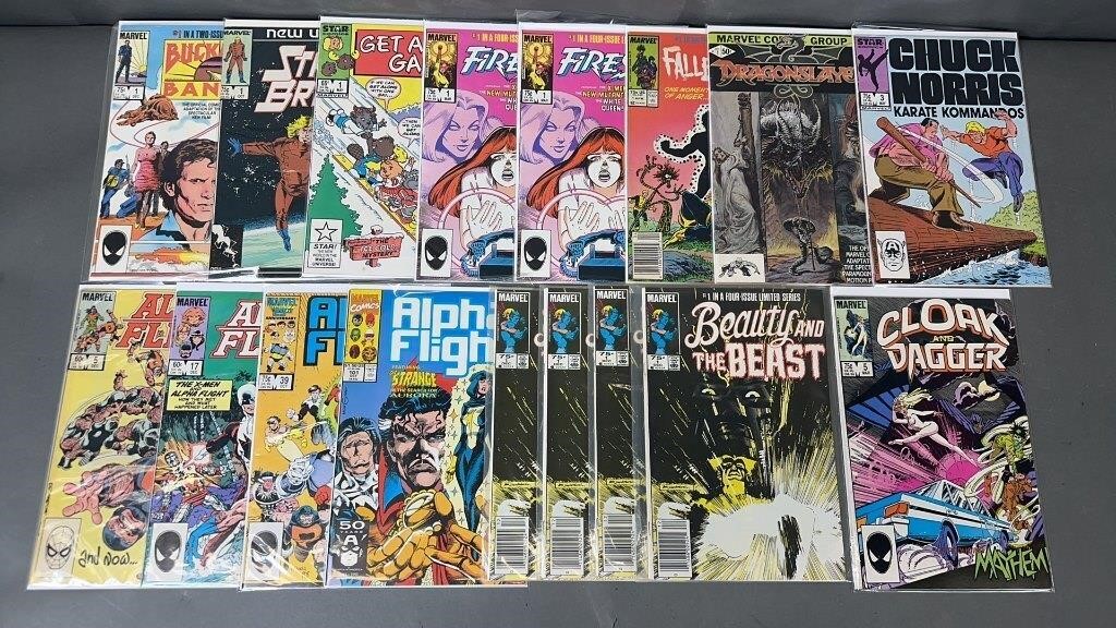 17pc Marvel Comic Books w/ #1s