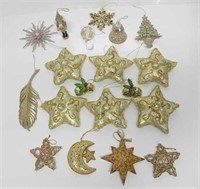 ASTD GOLD CHRISTMAS DECOR-STARS, BELLS, NUTCRACKER