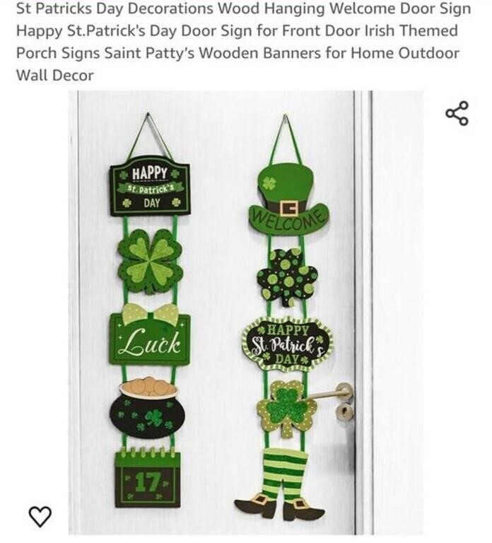 MSRP $20 St Patricks Day Wood Signs