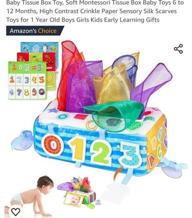 MSRP $15 Baby TIssue Box Toy