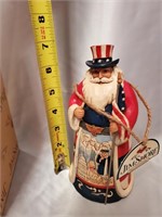 JIM SHORE "STAR SPANGLED SANTA" GREAT CONDITION