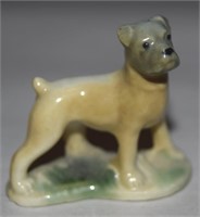 Vtg Wade Whimsies Porcelain Boxer Dog Figurine