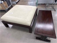 Ottoman Leather with side table wdd000332