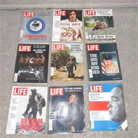 9 1970's Life Magazines: L.B. Johnson, Bob Hope,