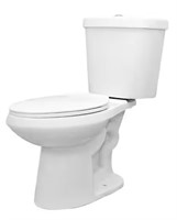 Dual flush elongated toilet