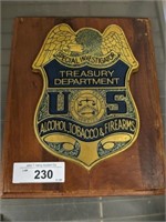 US ATF METAL PLAQUE