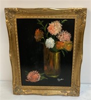 Framed Picture of Flowers in Vase by Phyllis