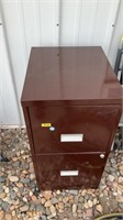 Brown file cabinet, no key, approximately