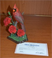 Danbury Mint Ohio Beauties Cardinal Bird Sculpture