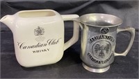 Canadian Club Whisky & Kentucky Bourbon Pitchers