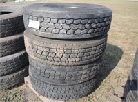 (4) 295/75R22.5  Tires #