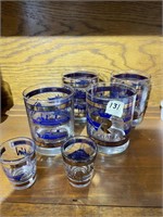 4 Regency Cruises Glasses & 2 Shot Glasses