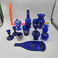 Blue Glass Lot (12)