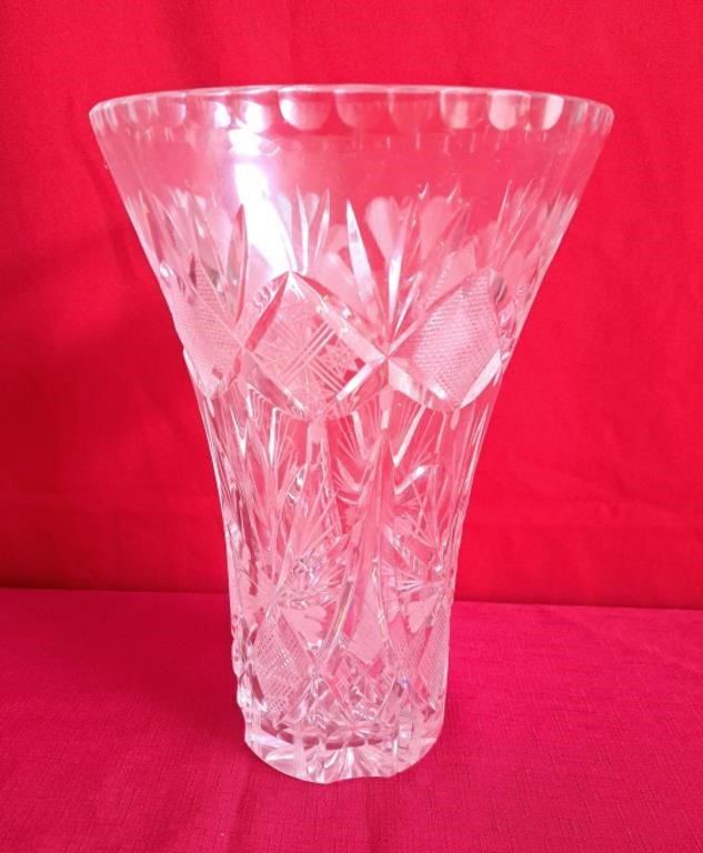 Large Cut Glass Vase