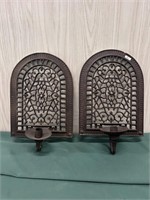 Cast Iron Wall Sconce/Candleholders