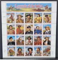 1993 Legends Of The West Postage Stamps