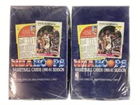 (2) 1990-91 Sealed Hoops Series 1 Basketball Box