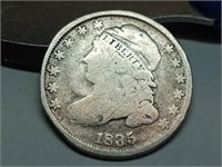 OF) 1835 capped bust silver dime