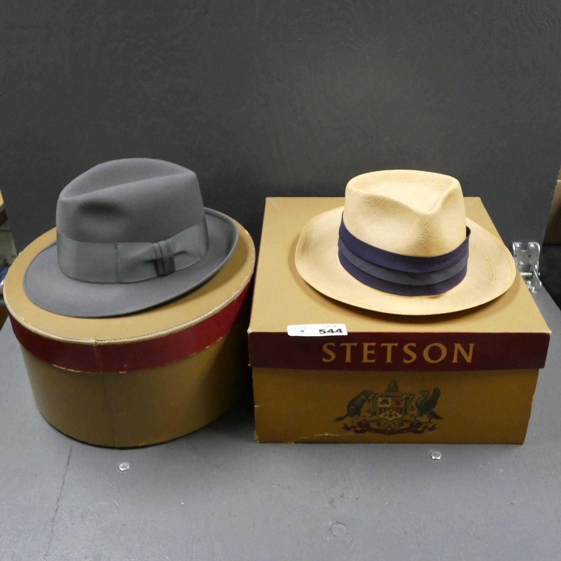 Pair of Vintage Hats - Stetson Hat Box