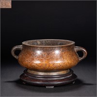 Old hidden silver copper incense burner