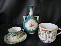 VTG Porcelain Tea Cup, Vase & More