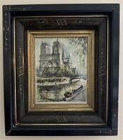 Old Paris Print And Antique Victorian Frame